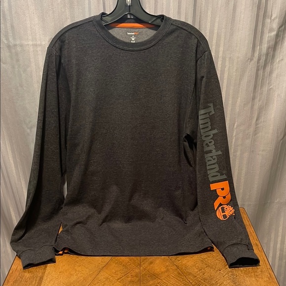 Timberland PRO Orange and Gray Long Sleeve Tee - Picture 1 of 13
